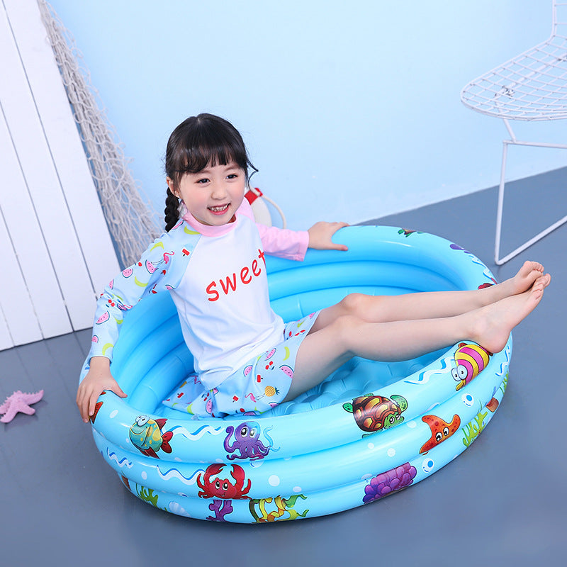 Children’s Inflatable Paddling Pool, 120/150×25 cm (Pisces)