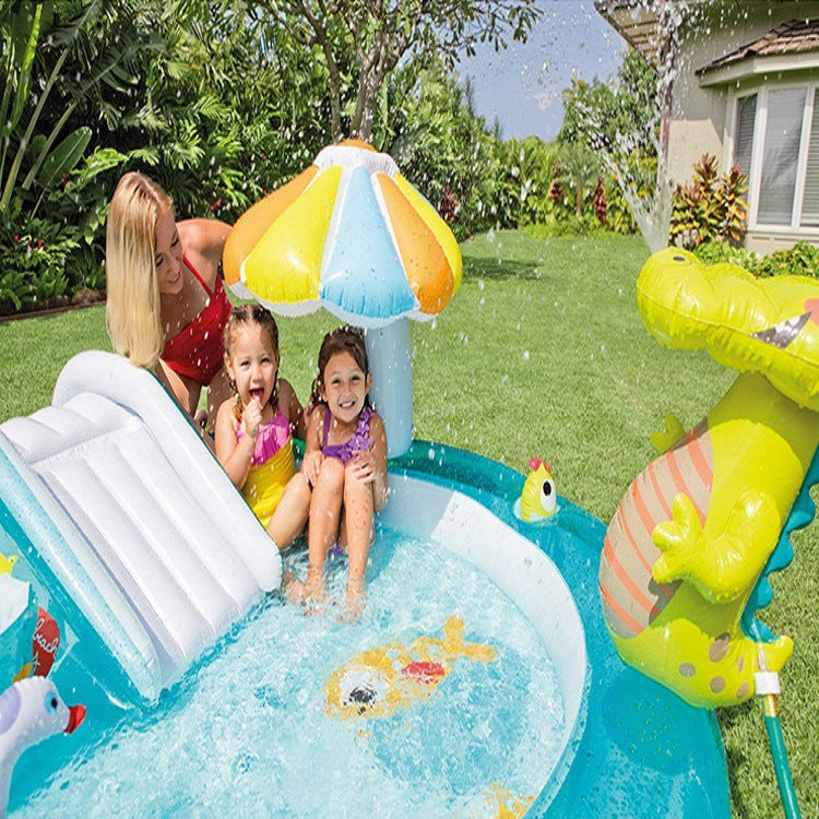 Kids Slide & Sprayer Inflatable Play Center – Backyard Water Fun
