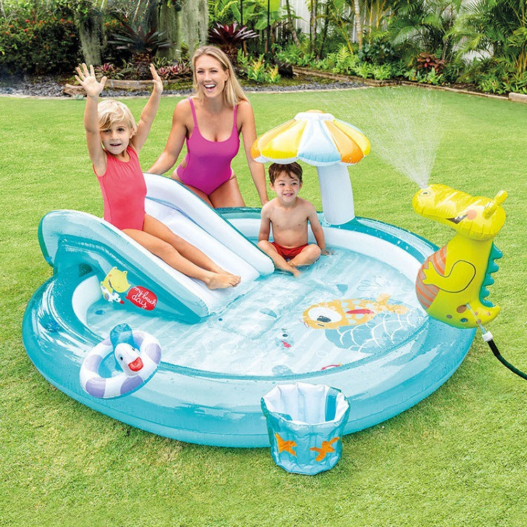 Kids Slide & Sprayer Inflatable Play Center – Backyard Water Fun