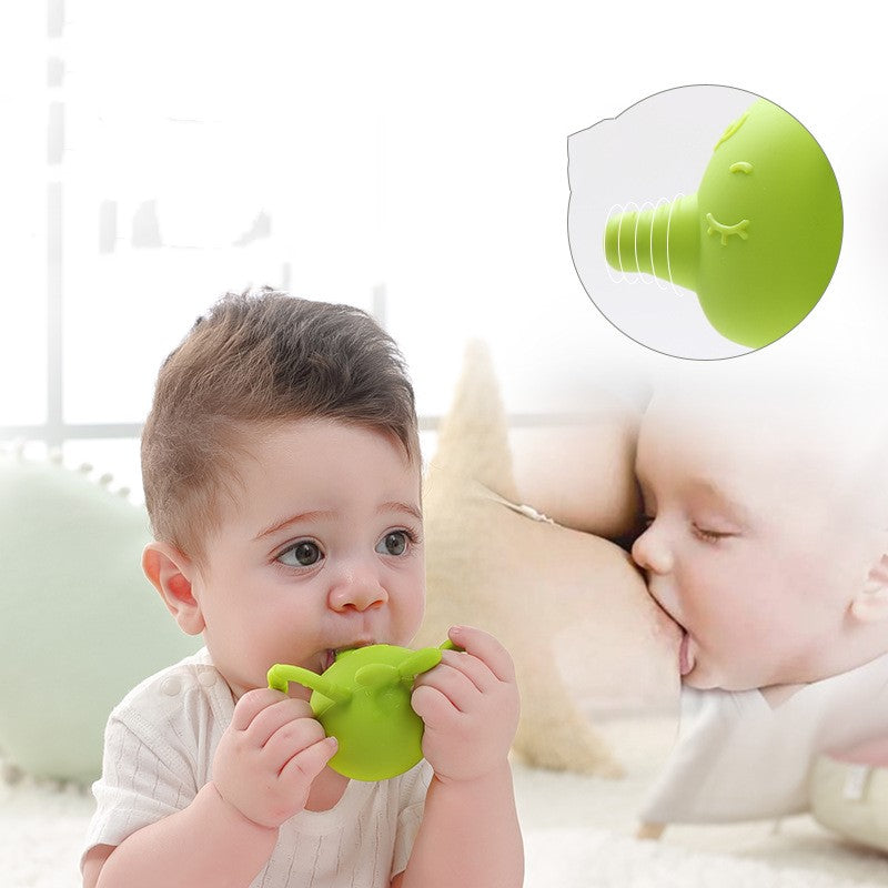 Elephant Silicone Teether Rattle with Dual Handles