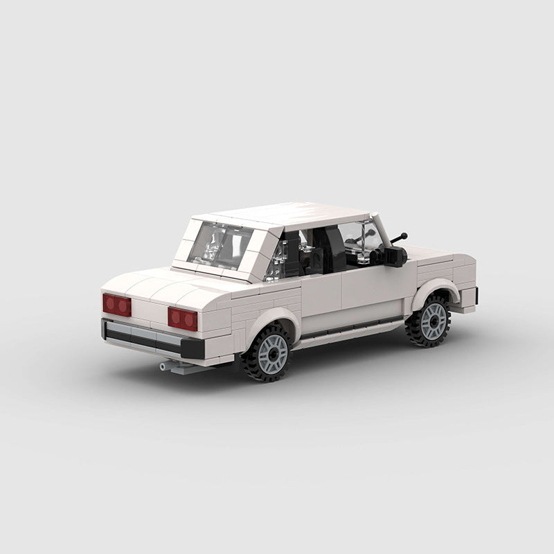 Classic Lada-Style Sedan 8-Stud Building Blocks (18×8×6.8 cm)