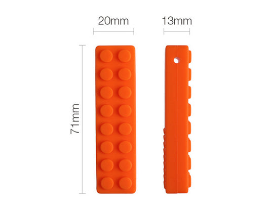 Silicone Building-Block Teether Stick Pendant (12m+)