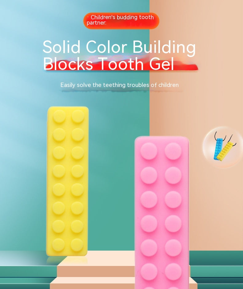 Silicone Building-Block Teether Stick Pendant (12m+)