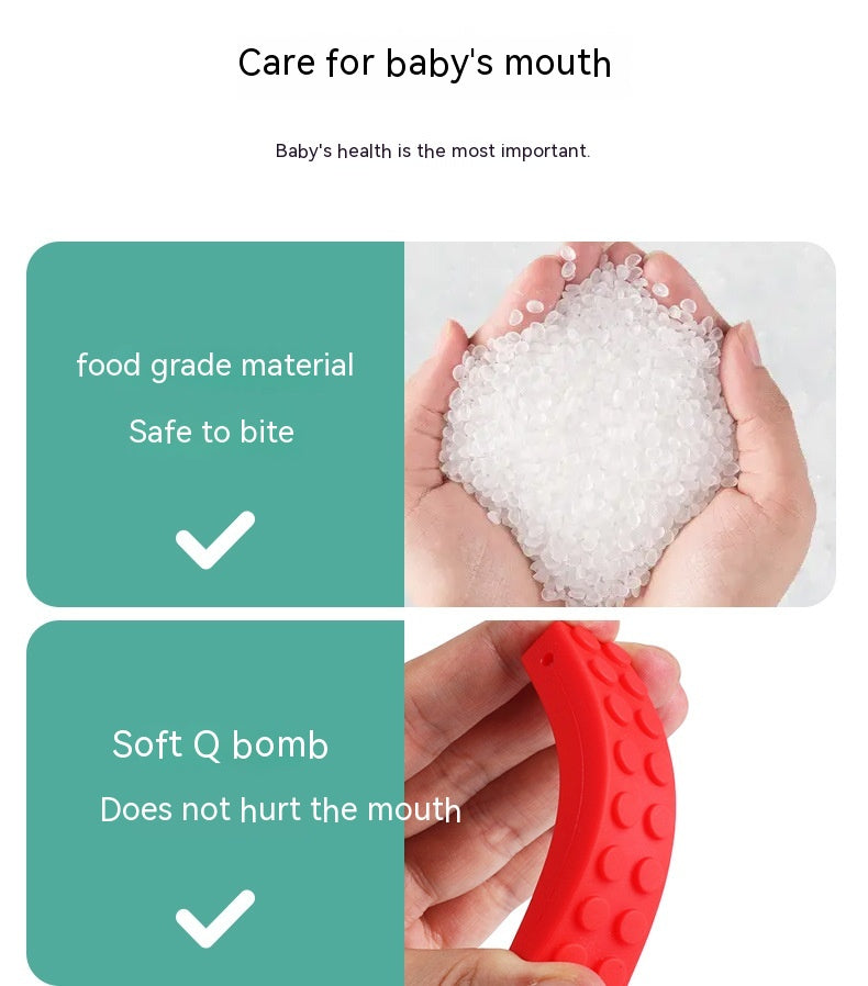 Silicone Building-Block Teether Stick Pendant (12m+)