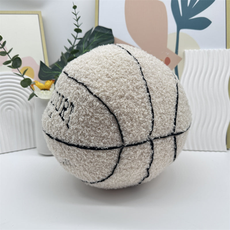 Basketball Pillow Plush Doll – 25 cm Soft Cushion