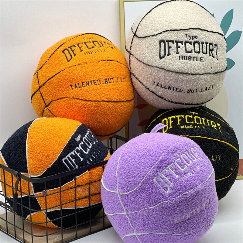 Basketball Pillow Plush Doll – 25 cm Soft Cushion