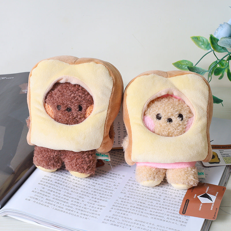 Bread Little Bear & Friends Mini Plush Keychain (9–11 cm)