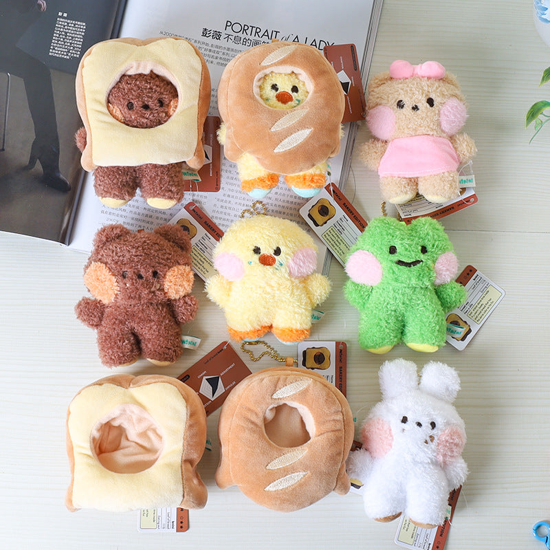 Bread Little Bear & Friends Mini Plush Keychain (9–11 cm)