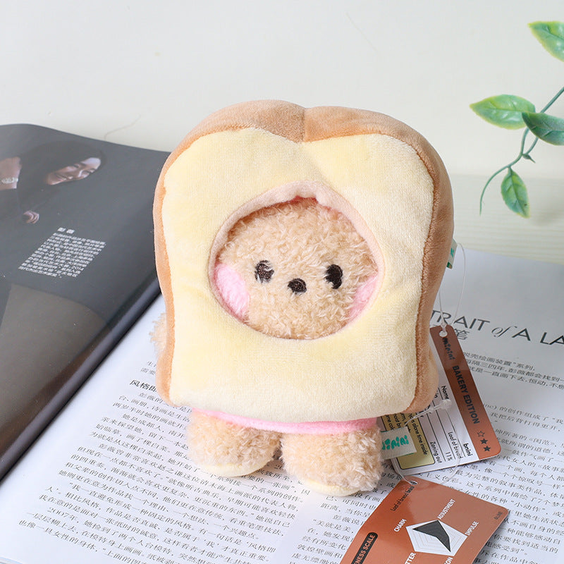 Bread Little Bear & Friends Mini Plush Keychain (9–11 cm)