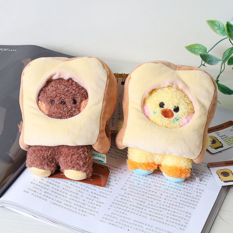 Bread Little Bear & Friends Mini Plush Keychain (9–11 cm)