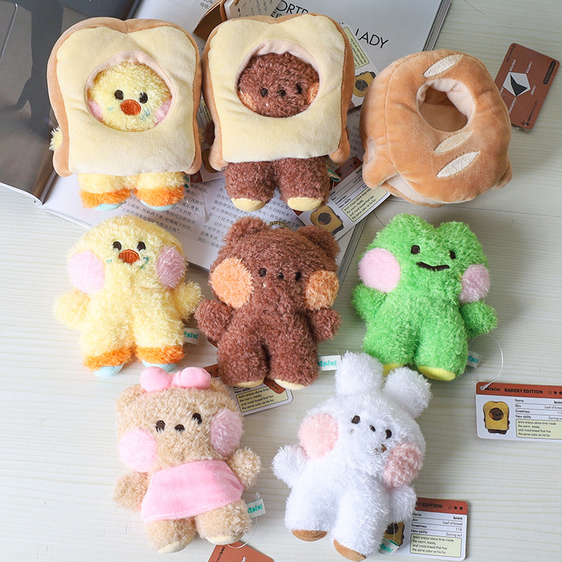 Bread Little Bear & Friends Mini Plush Keychain (9–11 cm)