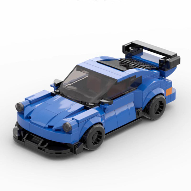 RWB-Style Blue 911 Sports Car MOC Building Blocks Model (8-Stud)