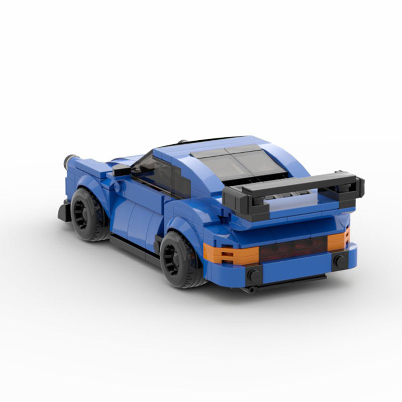 RWB-Style Blue 911 Sports Car MOC Building Blocks Model (8-Stud)