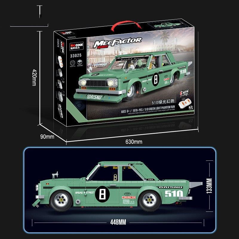 Datsun 510 Green Magic Run Brick Car 1:10 Scale (Static or RC)