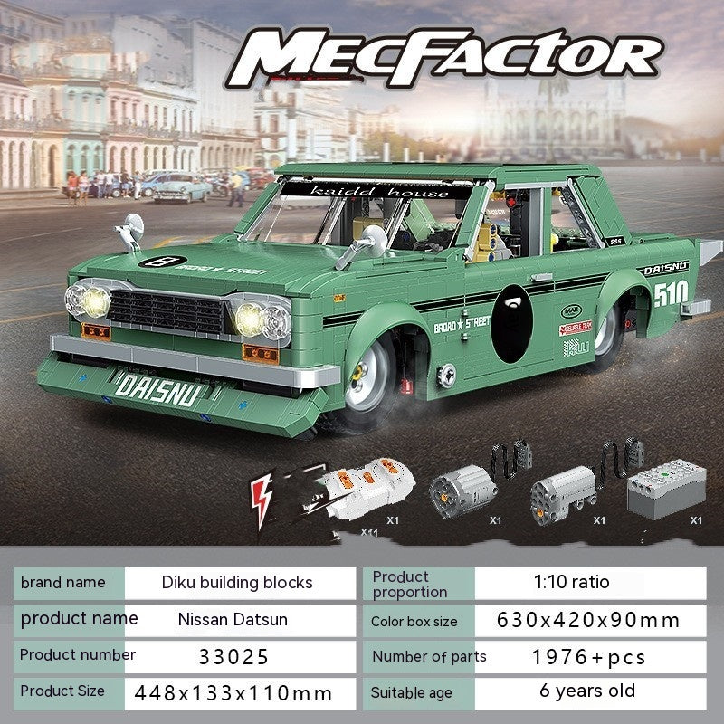 Datsun 510 Green Magic Run Brick Car 1:10 Scale (Static or RC)