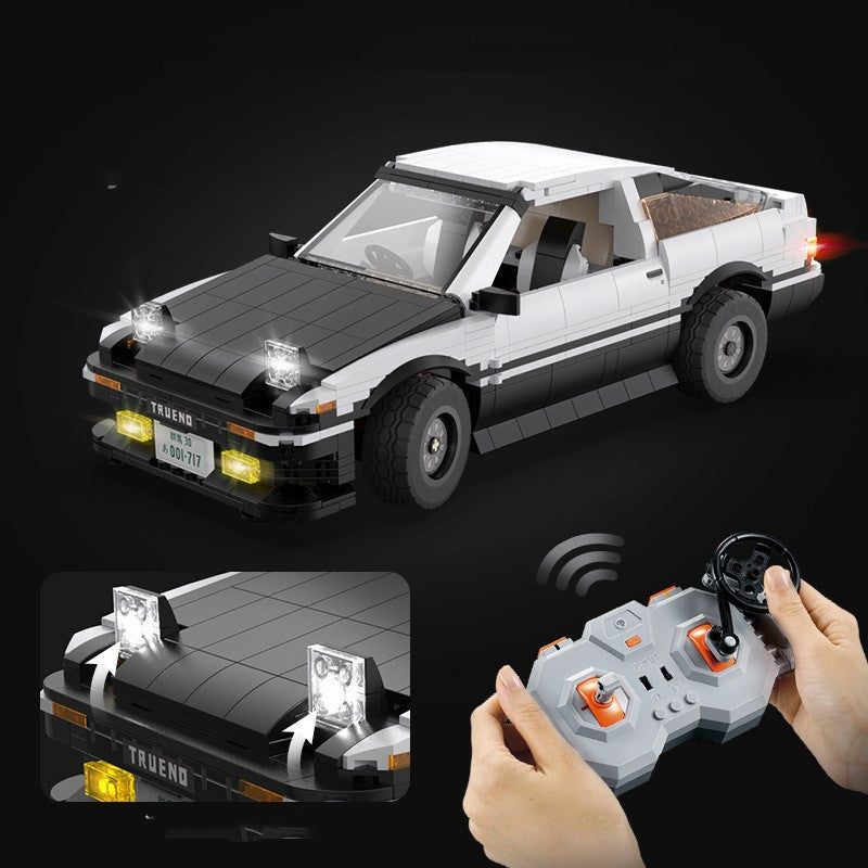 Initial D AE86 Trueno Brick Car C61024: Manual or RC Motorized