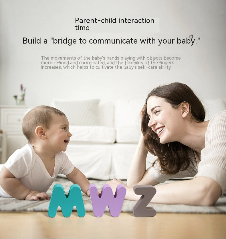 Macaron Wooden Alphabet, Number & Shape Puzzle Board (29.5×22 cm)