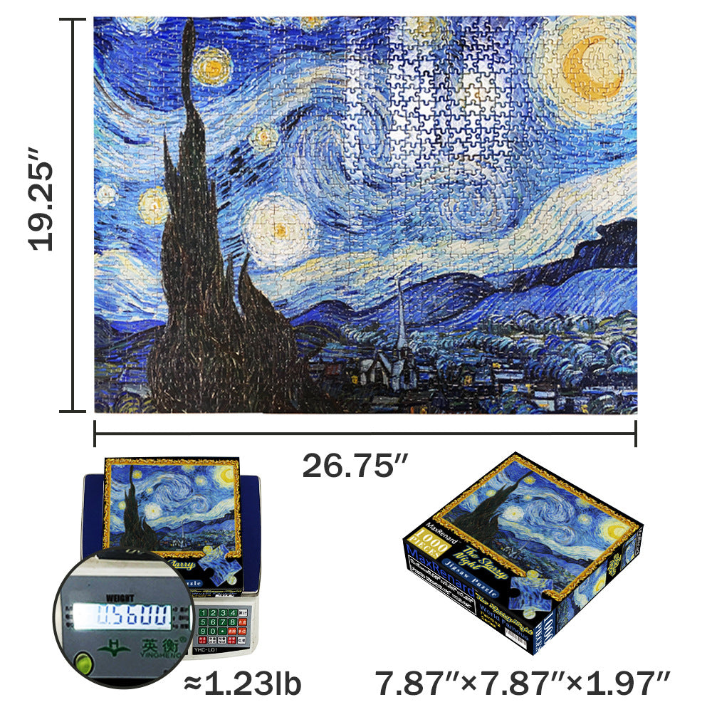 1000-Piece Van Gogh Starry Night Jigsaw Puzzle