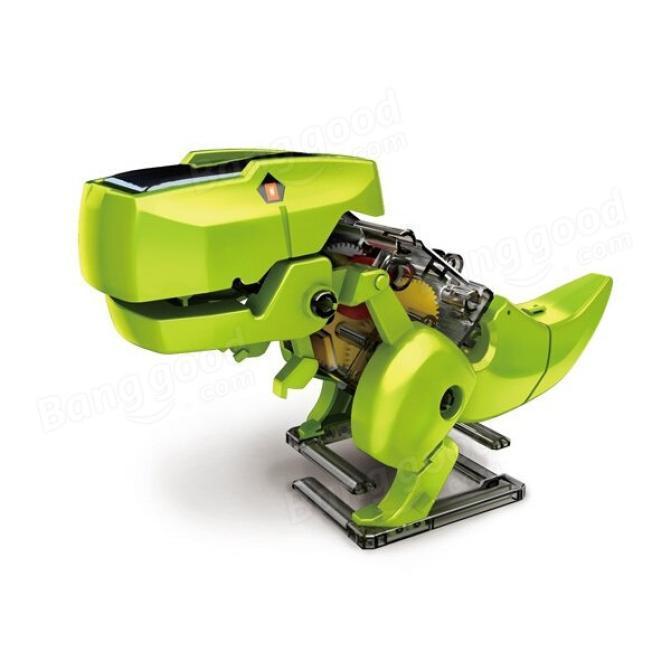 4-in-1 Solar Powered Transforming Dino Robot STEM Kit