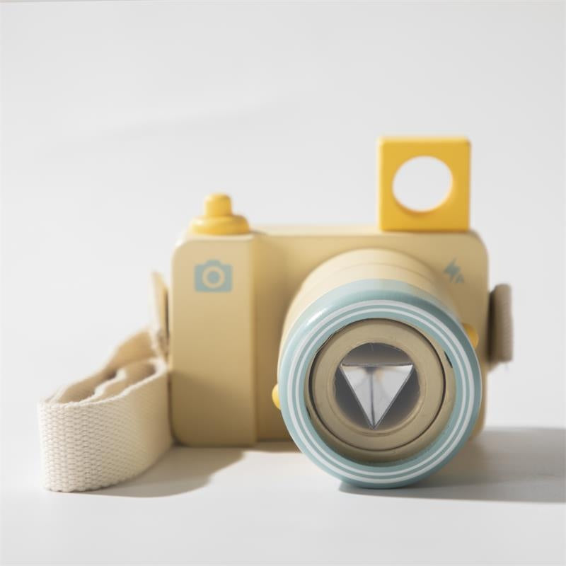 Wooden Kaleidoscope Camera Toy for Pretend Photography