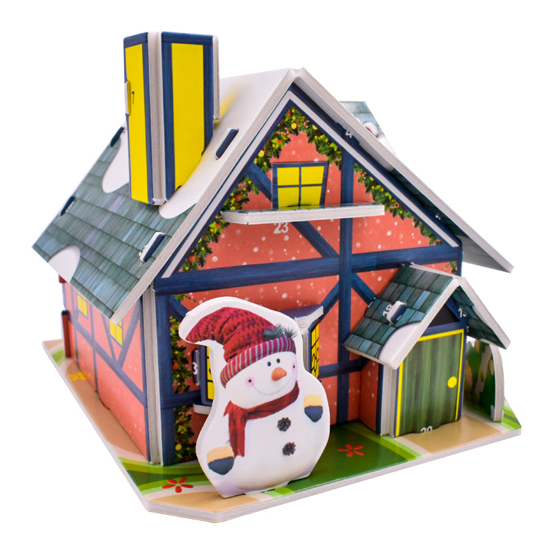 3D Paper Puzzle – Christmas House – DIY Model Kit