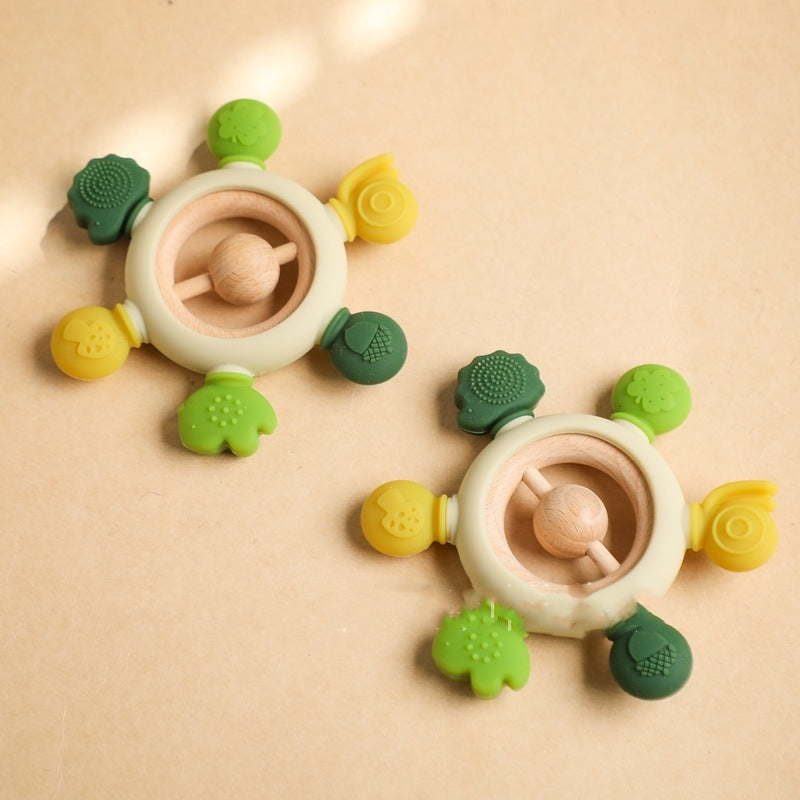 Silicone Ring Teether Rattle for Babies – Easy Grip, 6+ Months