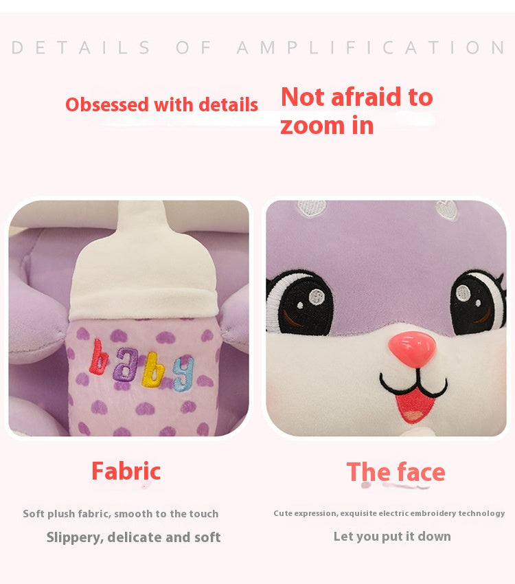Milk Bottle Bunny Plush - Cute Gift in 45-85 cm Sizes