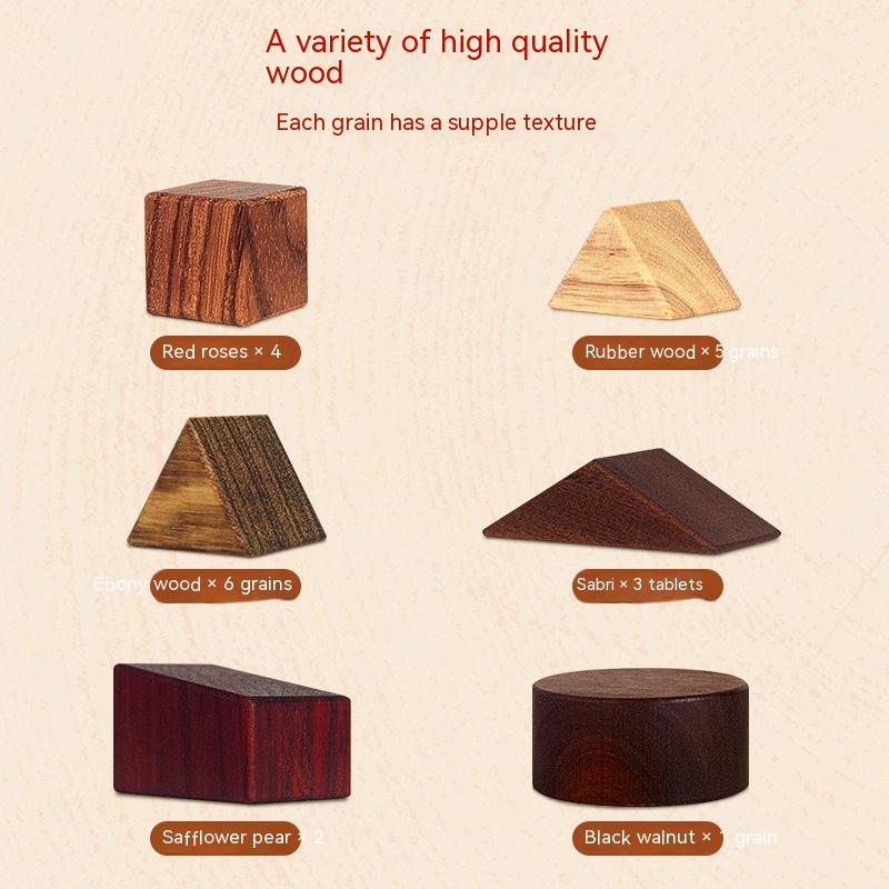 Multi-Wood Geometric Cognition Board – Slide & Match (Ages 2+)