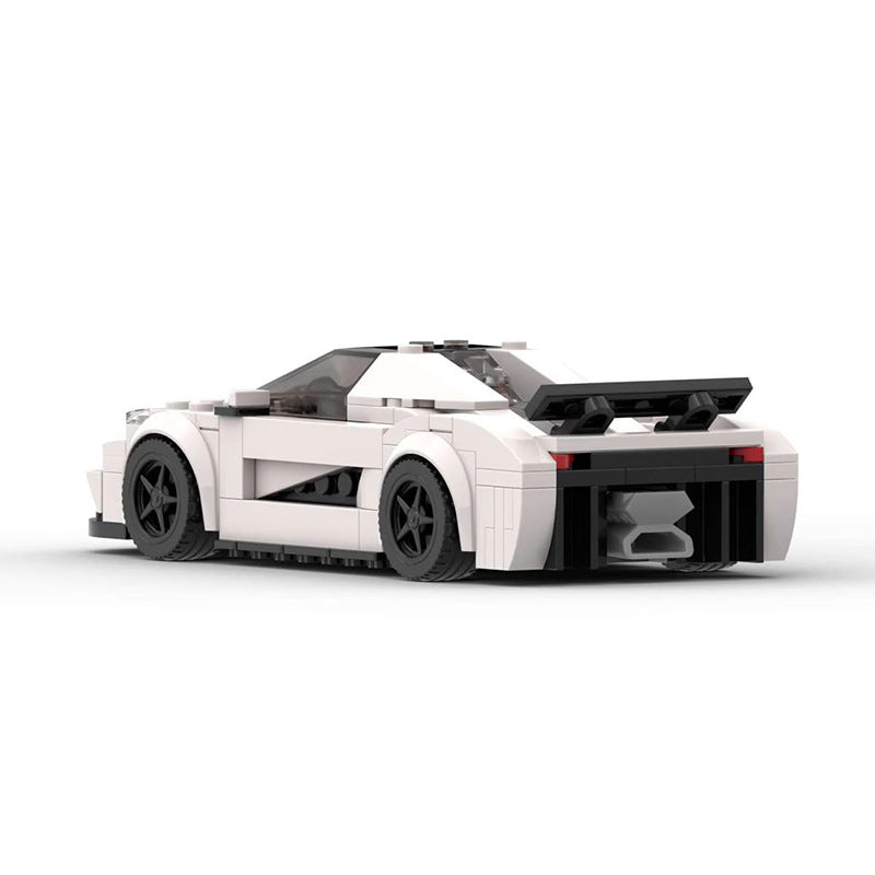 Regera-Style White Hypercar MOC Building Blocks Model (262 pcs, 8-Stud)