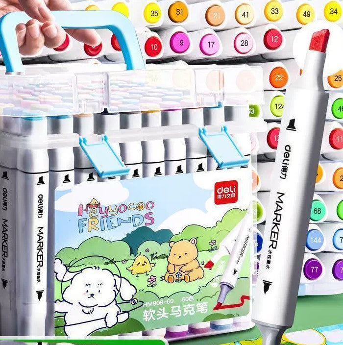 Quick-dry Opaque Dual-tip Watercolor Brush Pens Set (12-60 pcs)