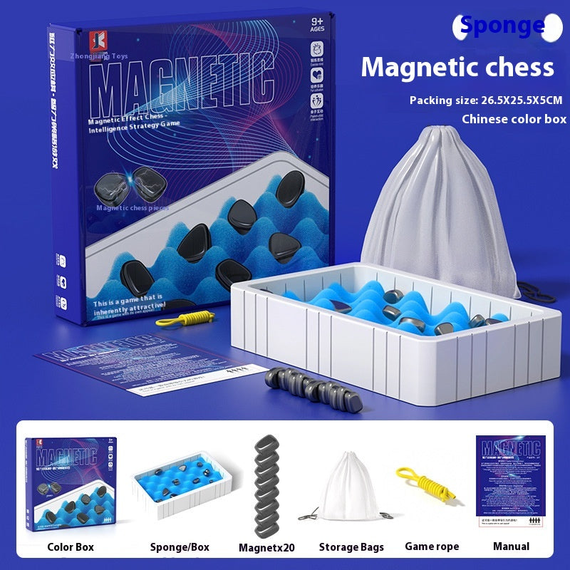 Magnetic Effect Chess Strategy Game (Rope or Sponge Board)