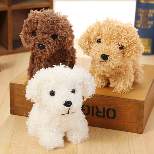Mini Teddy Dog Plush Keychain Pendant, 10 cm