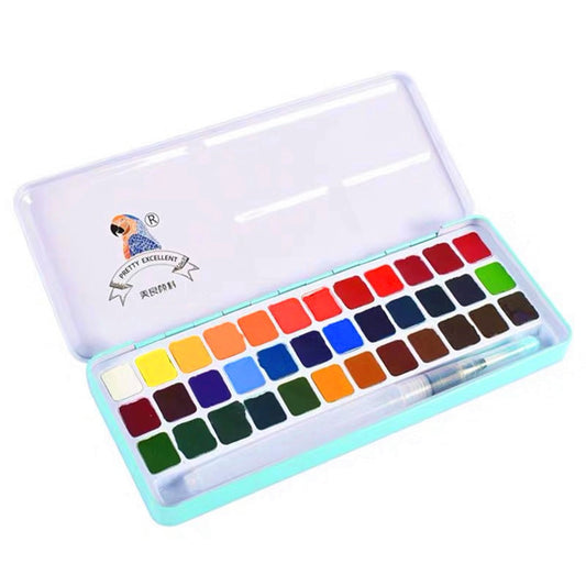 Meiliang Solid Watercolor Paint Set in Metal Tin 24 or 36 Colors
