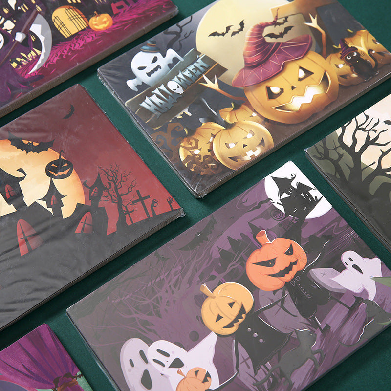 Halloween Castle Paper Jigsaw Set – 6 Models, 20×14 cm