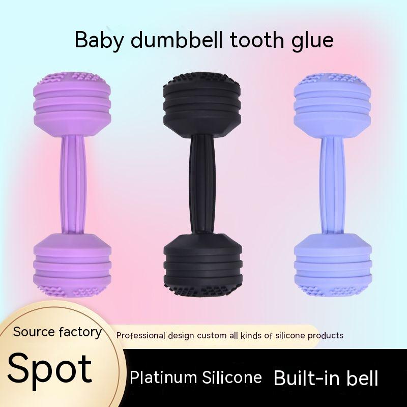 Silicone Dumbbell Teether Stick for Babies (3m+)