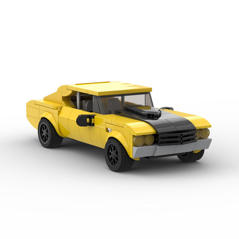 Retro Muscle Car MOC Building Blocks Model - 291 pcs