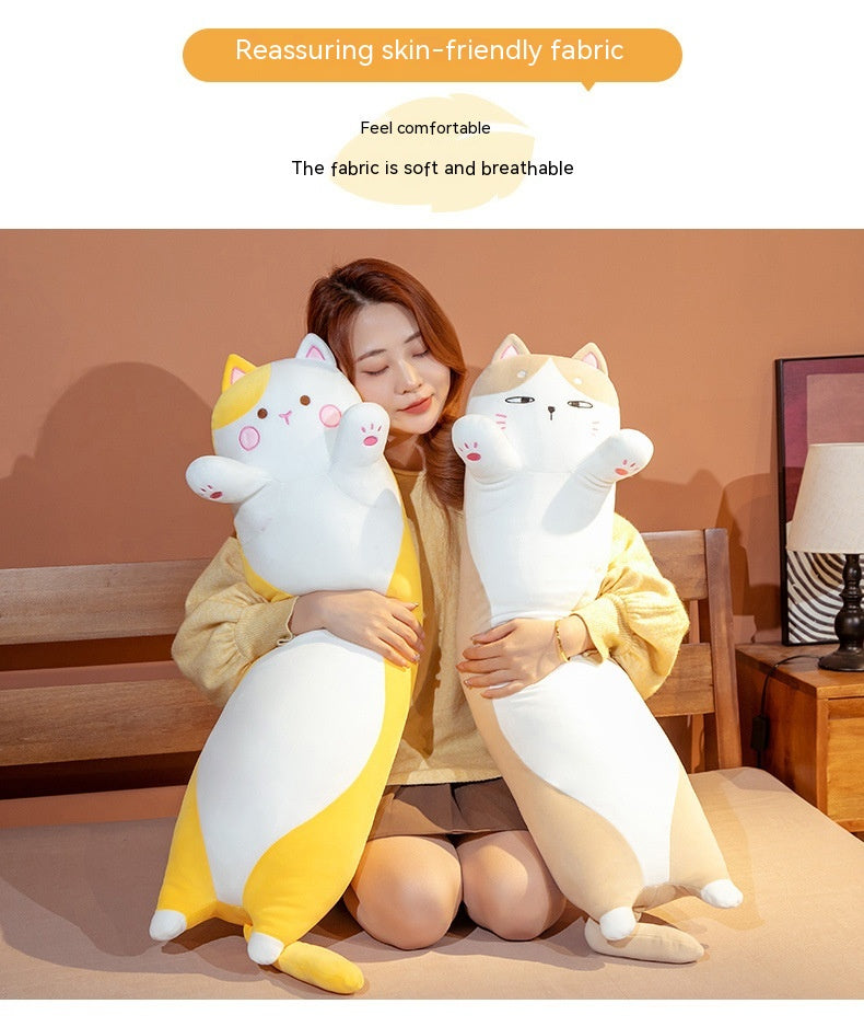 Japanese Cat Long Pillow Plush Toy
