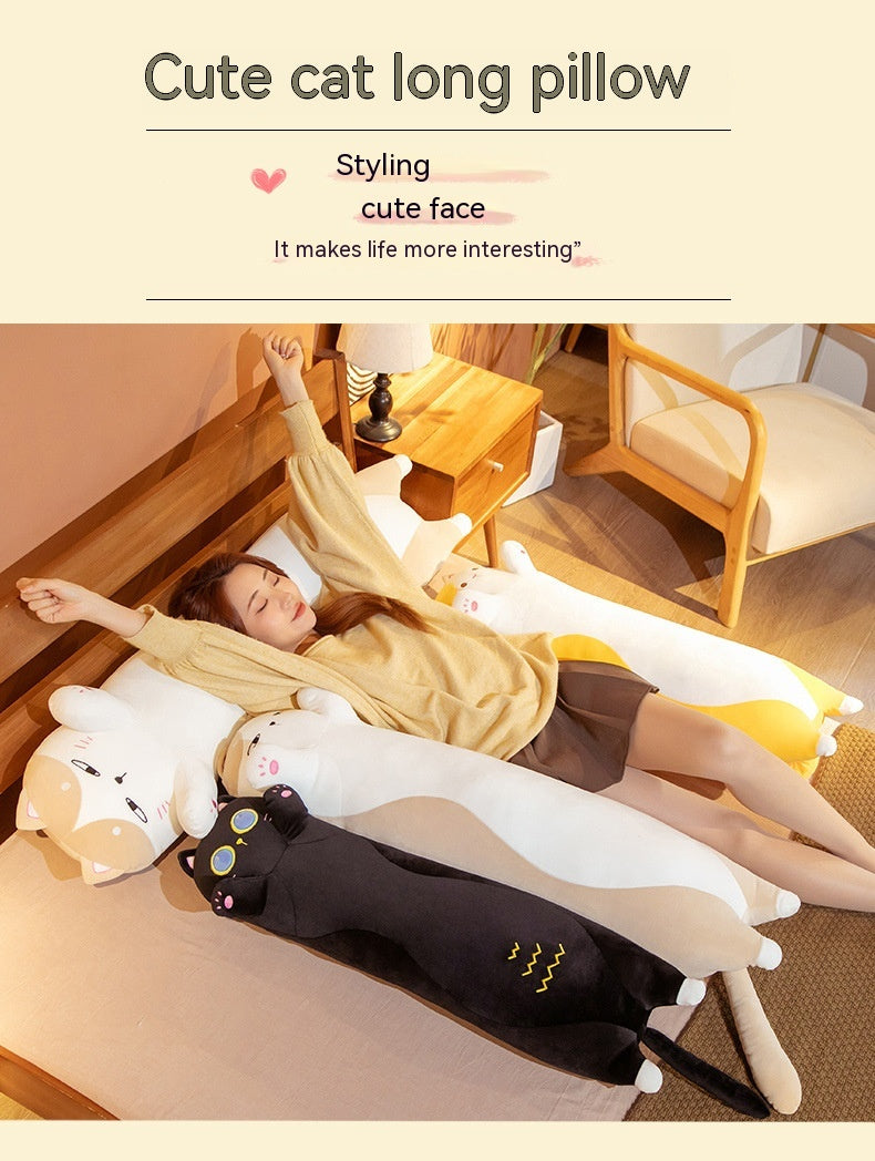 Japanese Cat Long Pillow Plush Toy