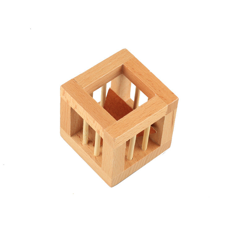 Wooden Luban Burr Puzzle (5.8 cm) Brain Teaser