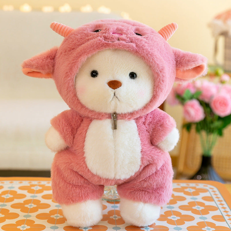 Outfit Bear Plush Doll with Removable Hoodie (30–40 cm)