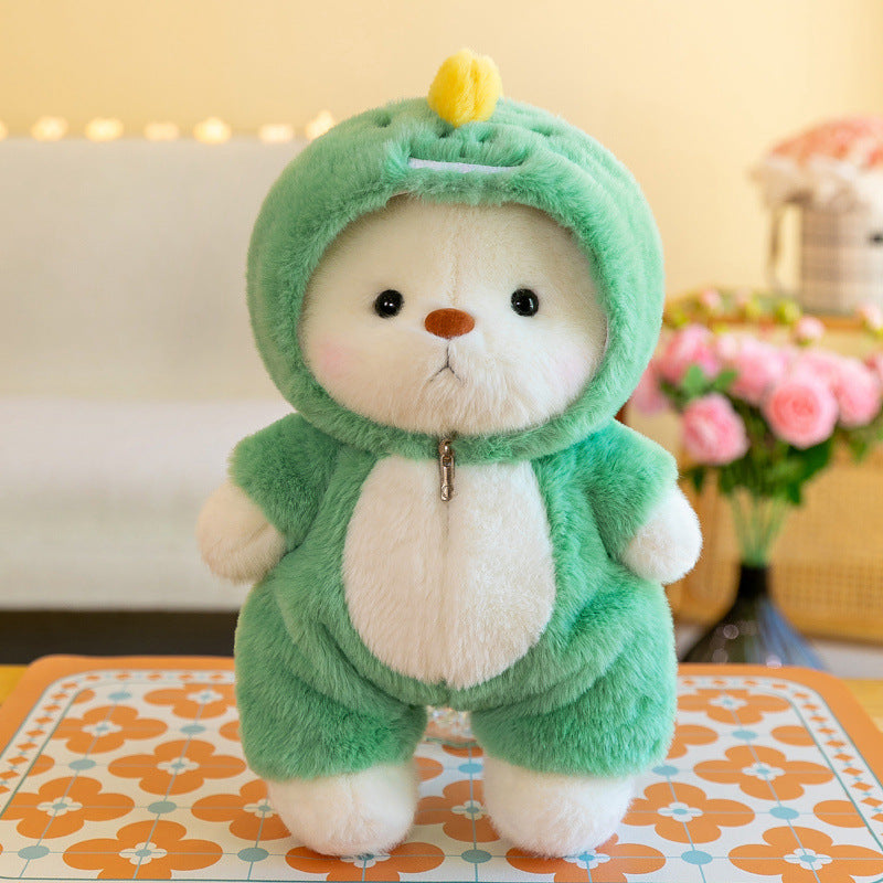 Outfit Bear Plush Doll with Removable Hoodie (30–40 cm)