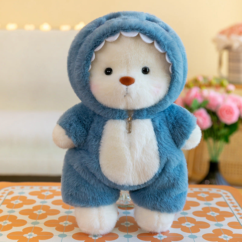Outfit Bear Plush Doll with Removable Hoodie (30–40 cm)