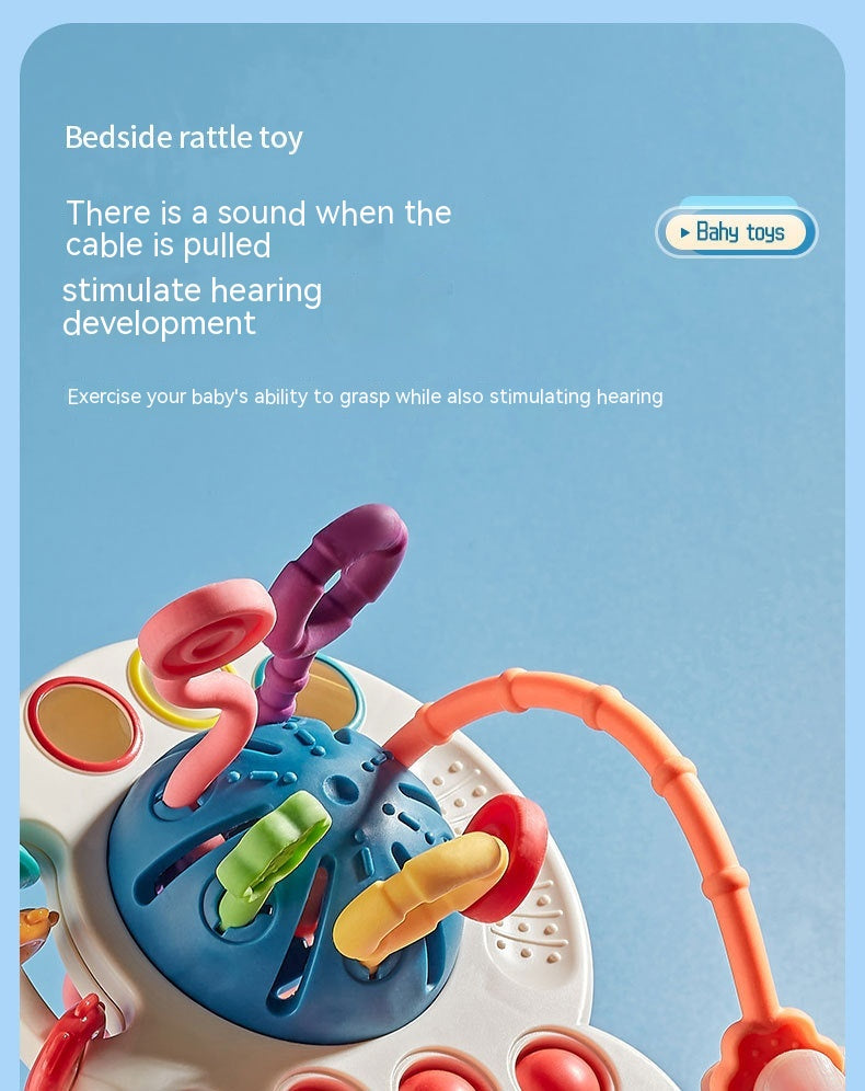 Octopus Pull-String Sensory Toy for Babies (0–3y)