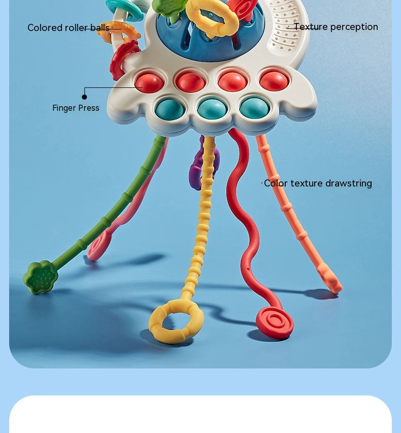 Octopus Pull-String Sensory Toy for Babies (0–3y)