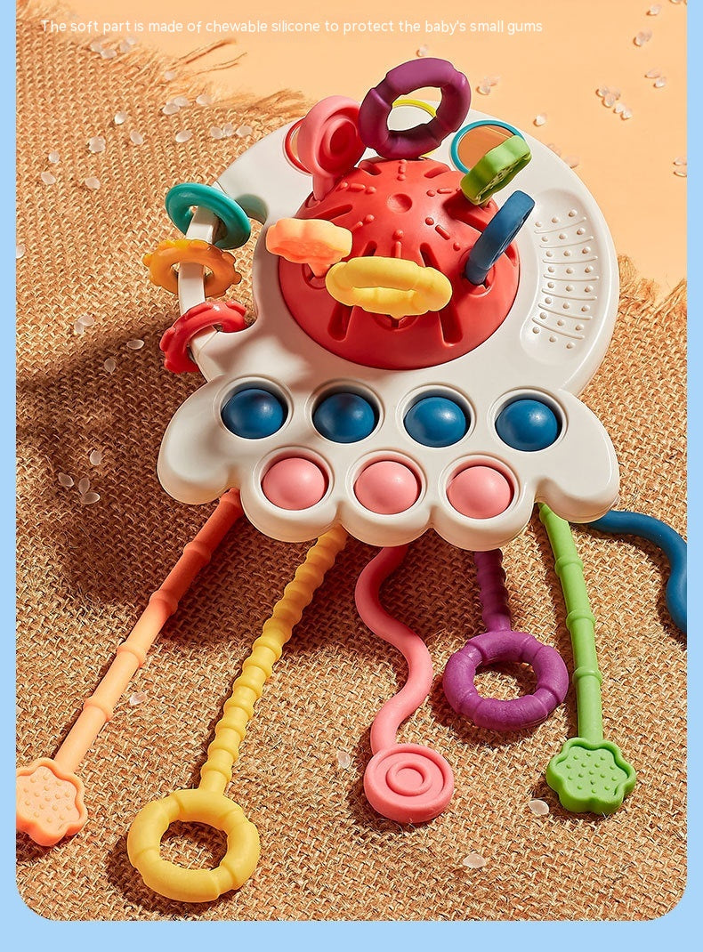 Octopus Pull-String Sensory Toy for Babies (0–3y)