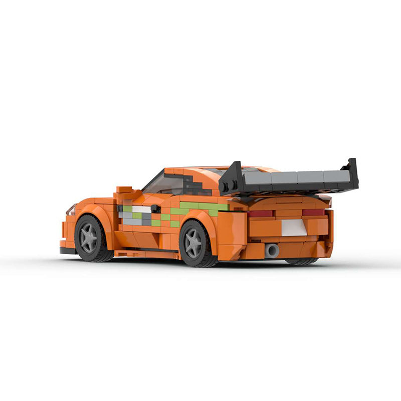 MK4 Supra-Style Speed Series Sports Car Building Blocks, Orange or Black