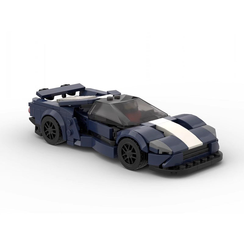 GT Roadster-Style Sports Car Building Blocks, 274 pcs, Navy Blue