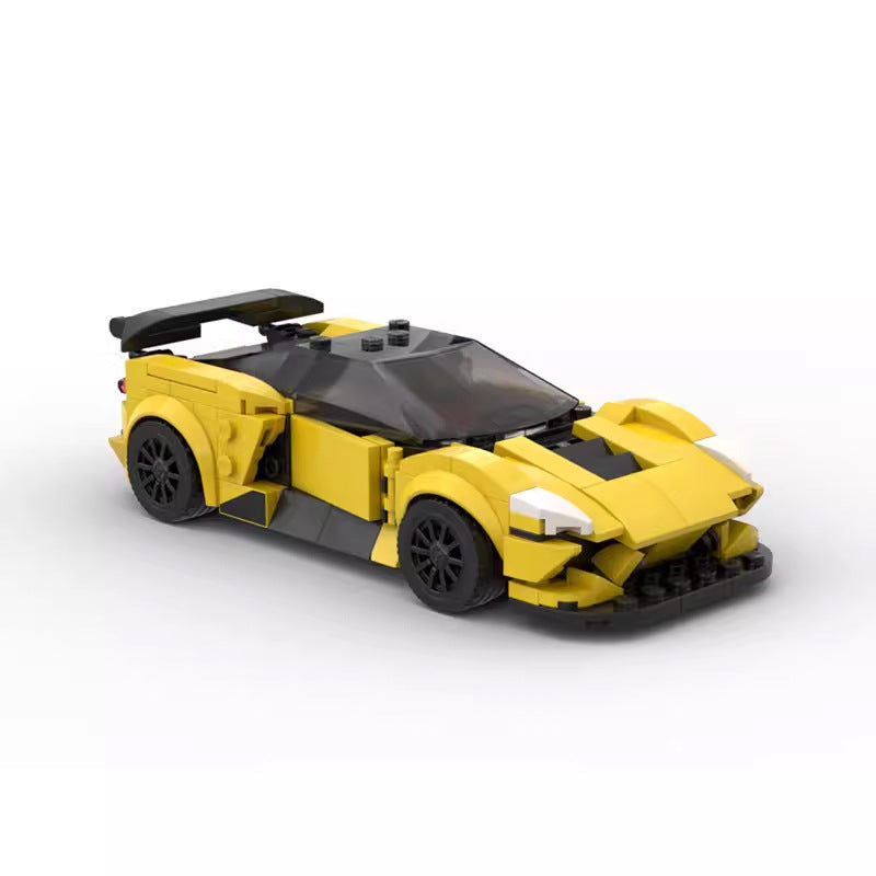 Venom F5-Style Supercar Building Blocks, Yellow with Black Accents