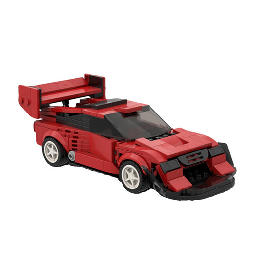 8-Stud Red Hillclimb Racer Building Blocks Set