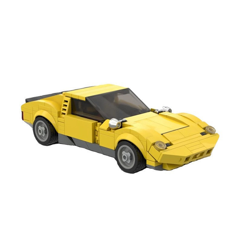 8-Stud Miura-Style Classic Supercar Building Blocks Set (yellow)